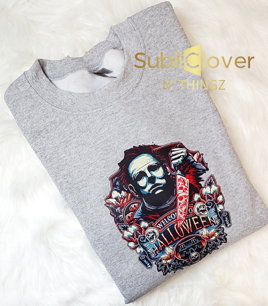 Michael Myers Horror Crewneck Sweatshirt (Adult Unisex)