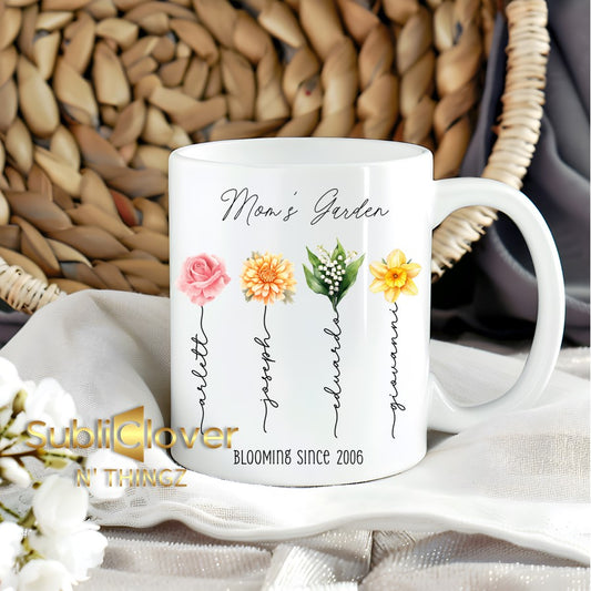 Personalized Sibling Garden Mug