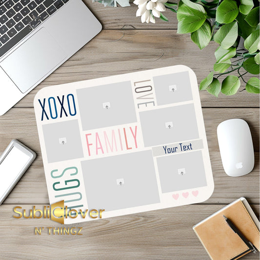 XoXo Family Love Hugs Watercolor Mouse Pad